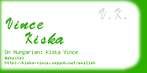 vince kiska business card